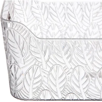 Корзина для хранения «ЛАМИНГТОН ФЛО», цвет прозрачный, 35*25*15см (лейбл Селфи)