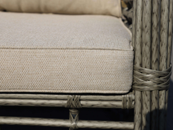 "Ницца" диван из искусственного ротанга трехместный, цвет серый