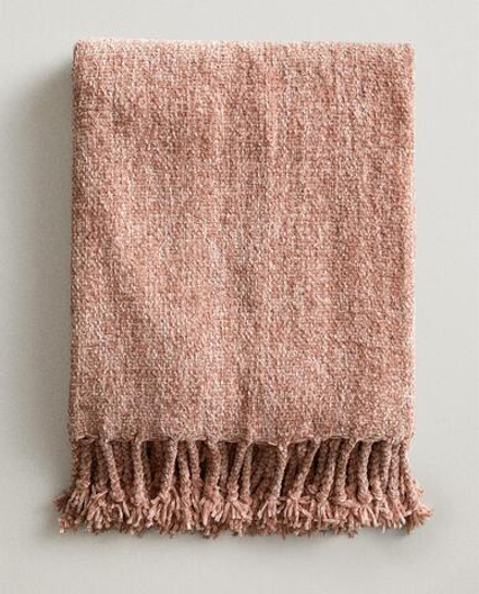 Zara Home плед из полиэстера, серый
