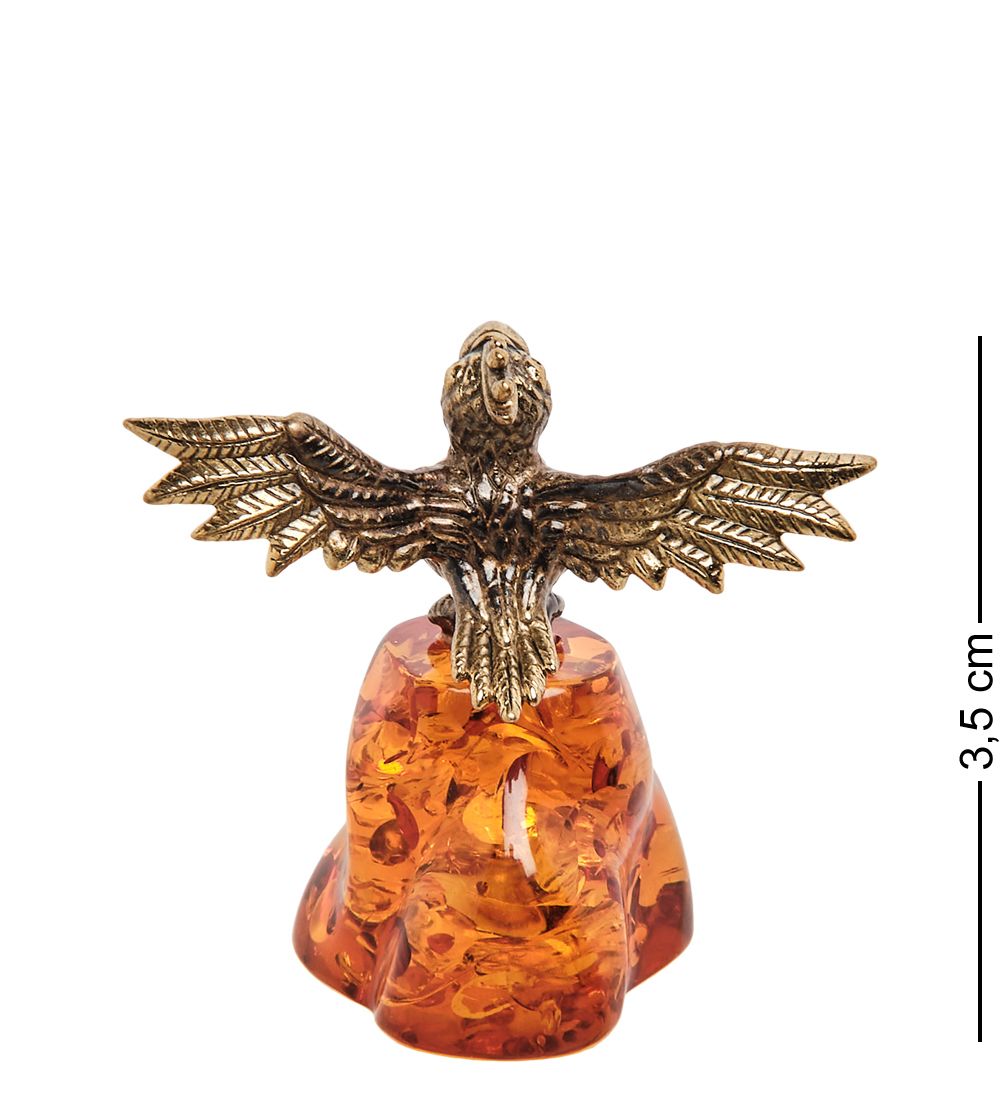Народные промыслы AM- 712 Фигурка «Попугай» (латунь, янтарь)