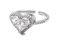 Кольцо "Сердце. Crystal" 12мм