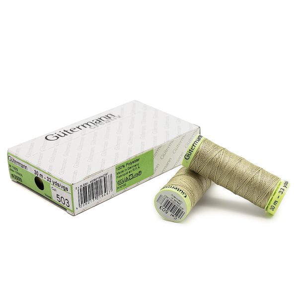 Нитки отделочные Gutermann Top Stitch 30 (30 метров), 5 кат. | 503 желтовато-серый