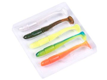 Виброхвосты съедобные LJ Pro Series TIOGA 4.5in (11,4 см), цв. MIX1, 5 шт.