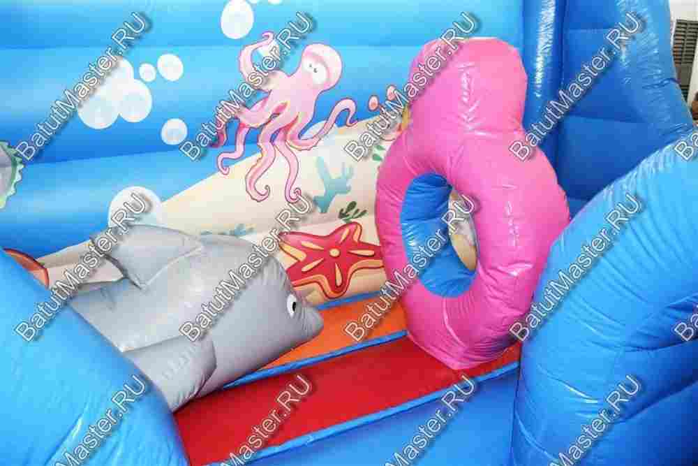 Коммерческий надувной батут "Морские обитатели"