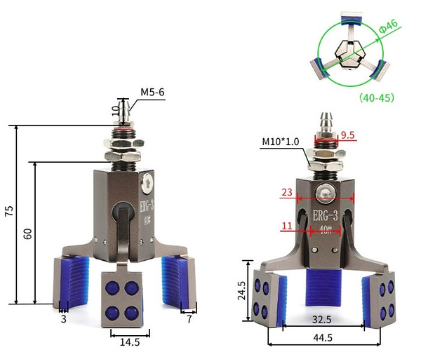Jx3-erg-45 (without magnetic arc with rubber pad)