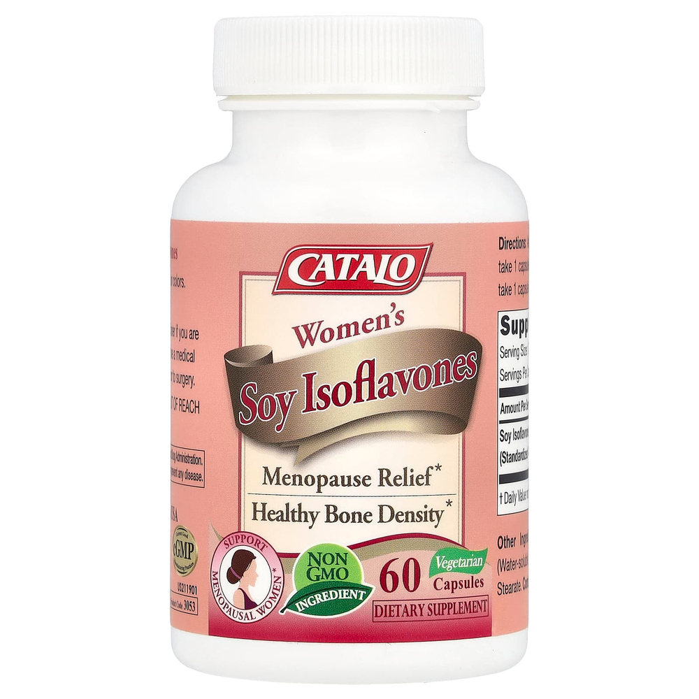 CATALO, Изофлавоны сои для женщин, 60 вегетарианских капсул (125 мг в 1 капсуле)