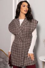 Жилет костюмный из твида Жюлли (кофе) Б14489-4М LT Collection