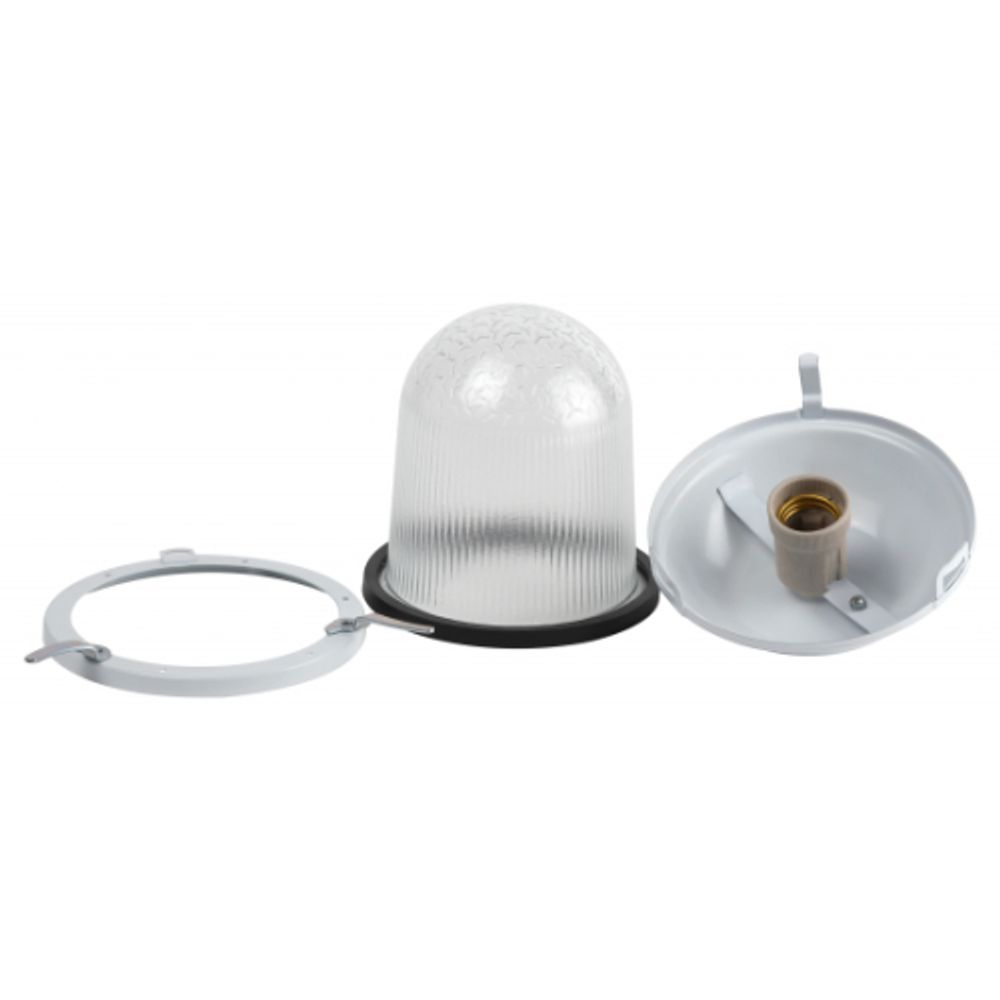 Светильник ЭРА «Желудь» НСП 41-200-001 без решетки сталь/стекло IP54 E27 max 200Вт 185х260 белый | Светильники НСП (Желуди)