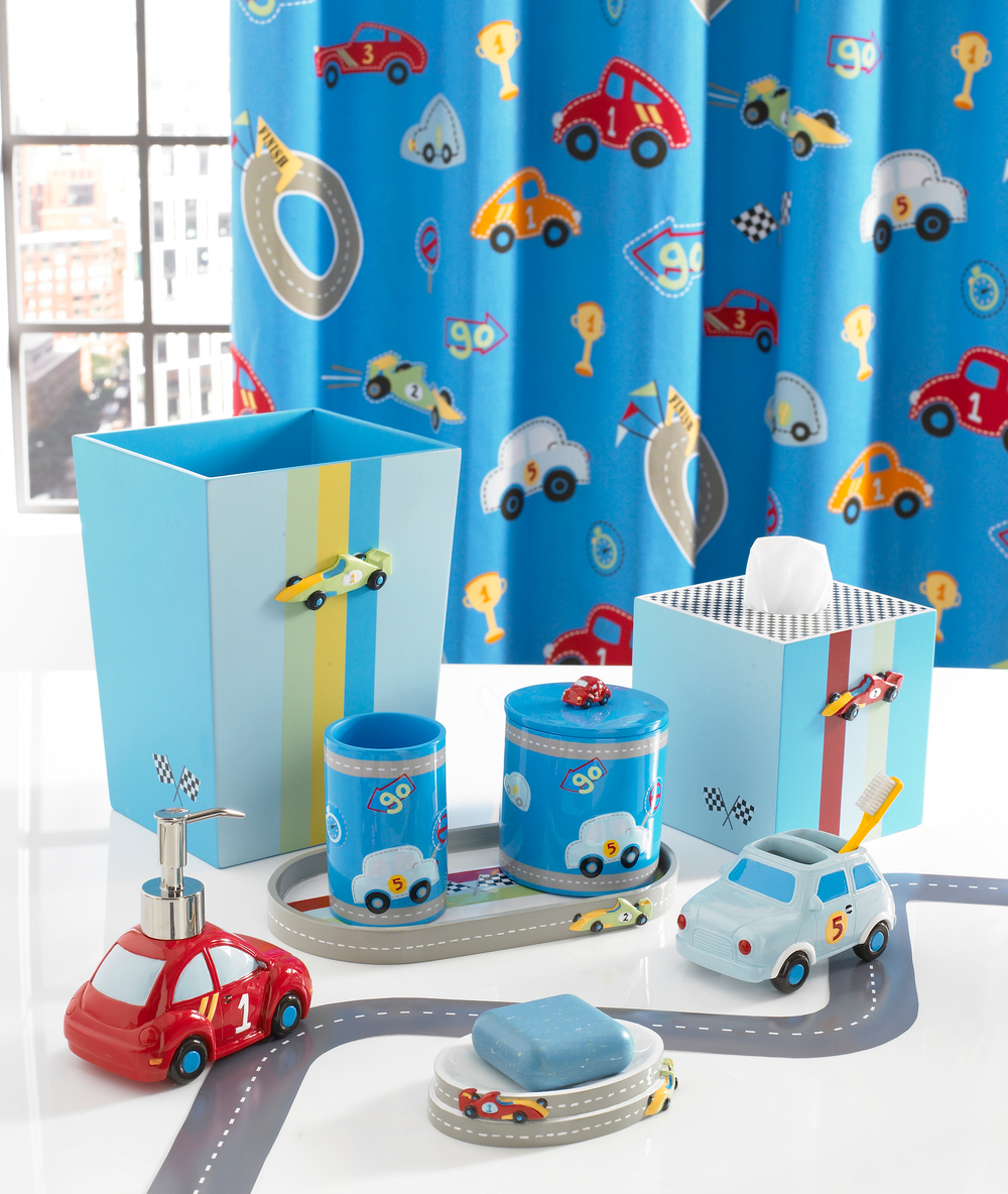 Набор аксессуаров для ванной детская Race Track от Kassatex