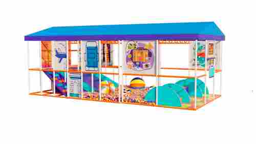 Детский уличный игровой лабиринт с крышей «Шариковый Космос» 12,3×6,15×3,5 м