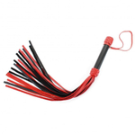 Черно-красная плеть с плетением турецкие головы - 60 см. (Цвет: черный с красным)