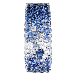 Кольцо с Сапфирами и Бриллиантами, R0256-0/54