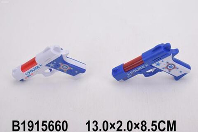 Пистолет на батарейках 13см, пакет 6613
