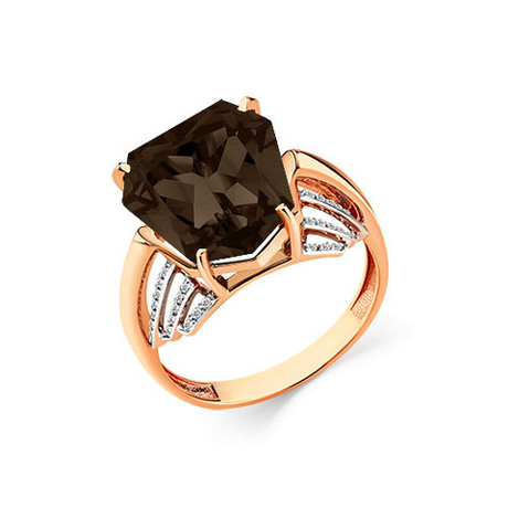 Кольцо из золота 585 пробы с Фианит и Топазом