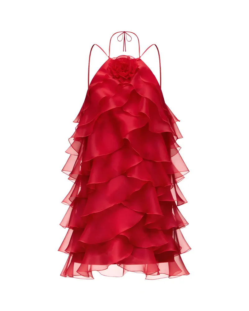 Dahlia, платье мини из красной органзы