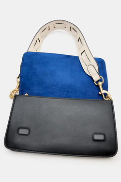 ZARA СУМКА С ДЕКОРАТИВНЫМ РЕМНЕМ, ЧЕРНЫЙ