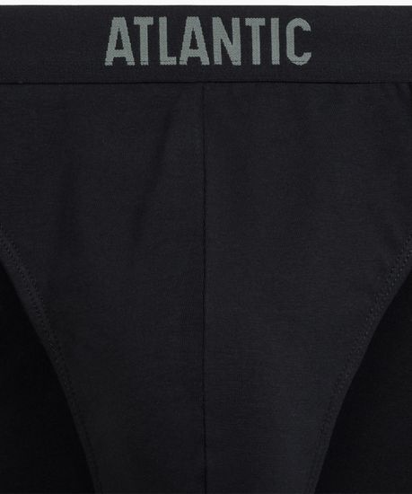 Мужские трусы (3шт) слипы спорт Atlantic 3MP-206, хлопок, черный + черный + светлый хаки