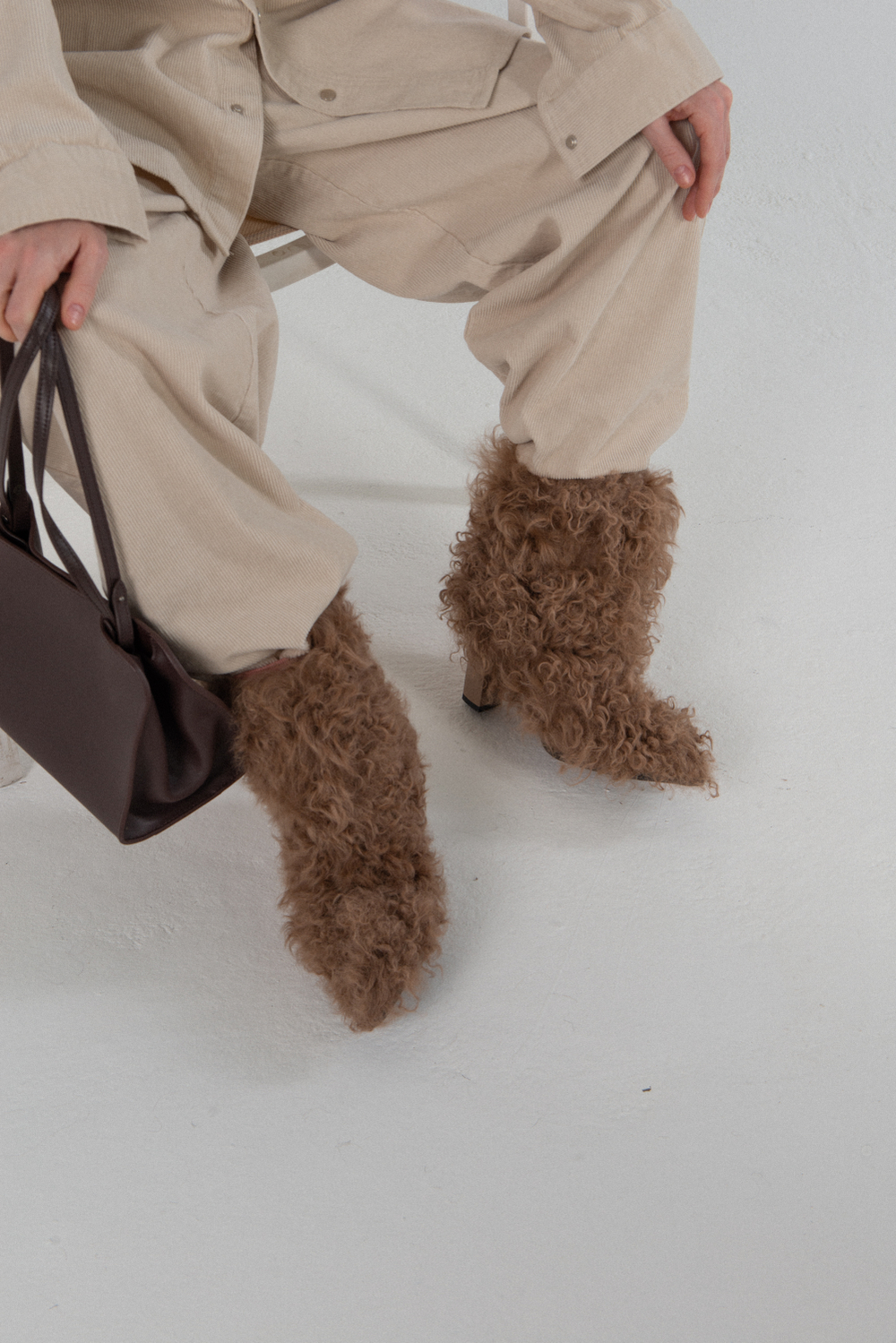 Ботильоны меховые WOOLY