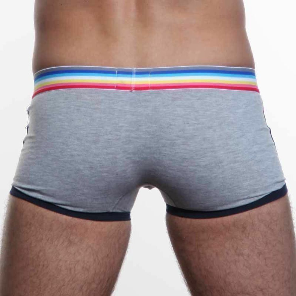 Мужские трусы хипсы серые c темно-синей окантовкой Paul Smith Trunk Grey