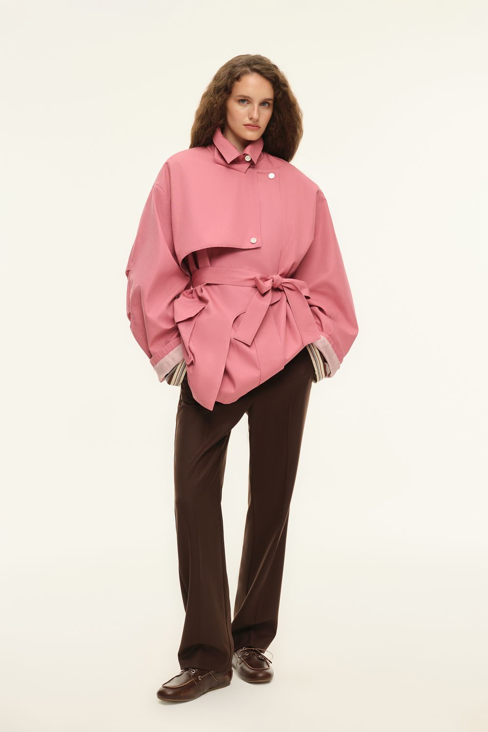 Укороченный тренч (((The Love Letter))), пыльно-розовый