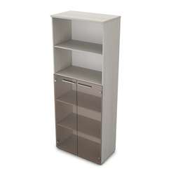 9Ш.005.8 Шкаф высокий со стеклом и открытой полкой (800*450*2045)