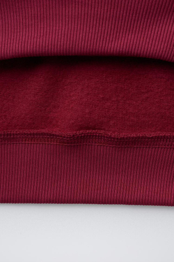 ZARA ТОЛСТОВКА С НАШИВКАМИ, ГРАНАТОВЫЙ