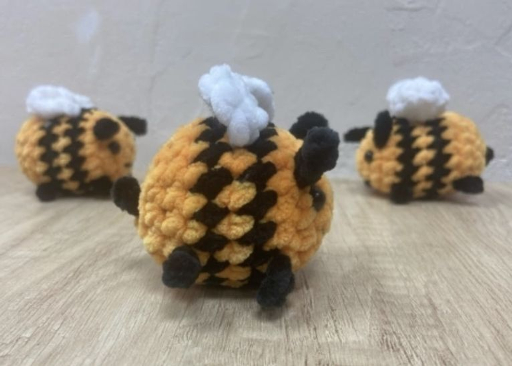 Мягкая игрушка Пчелка, 6 шт , Антистресс, ручная работа