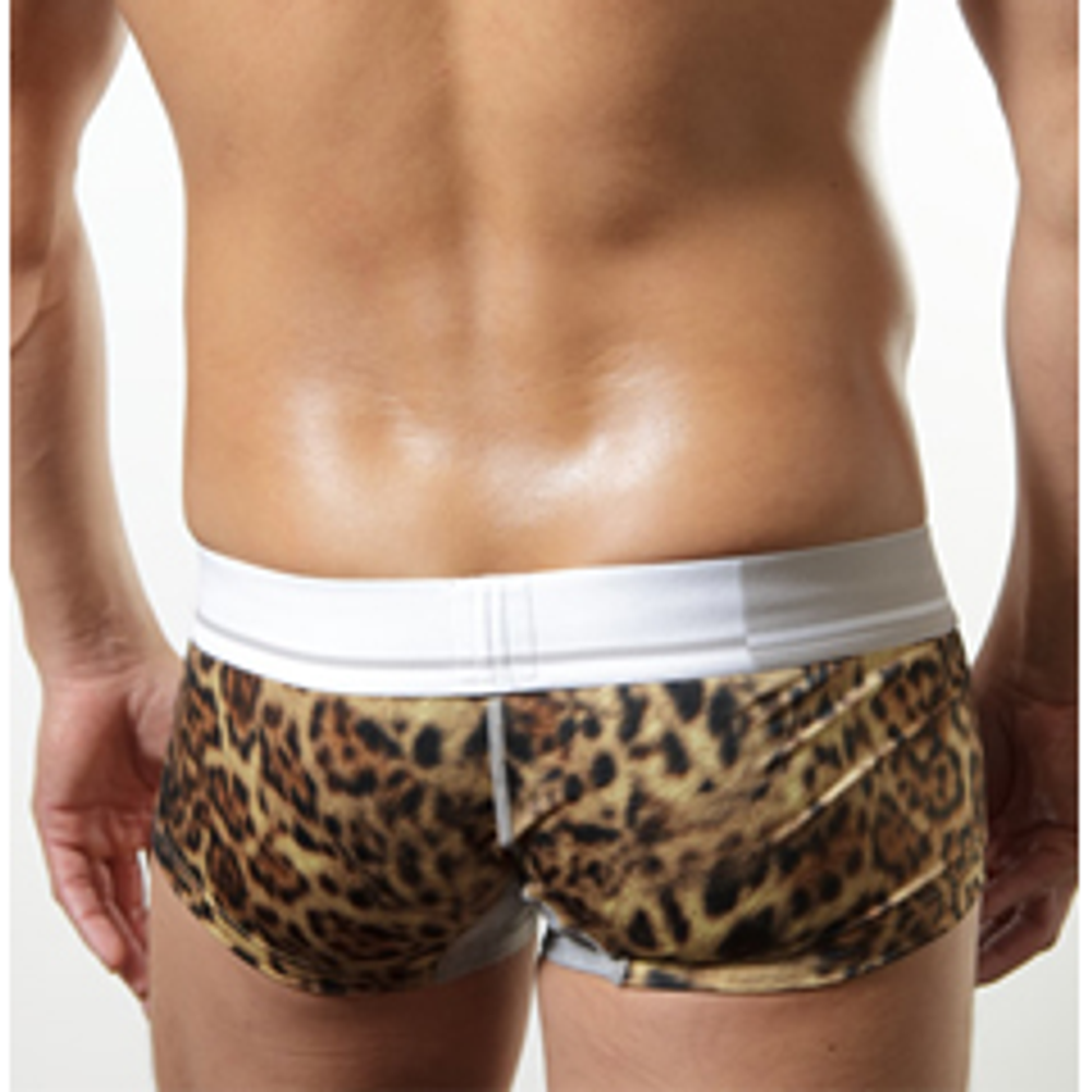 Мужские трусы боксеры коричневые леопардовые Toot Boxer Brown