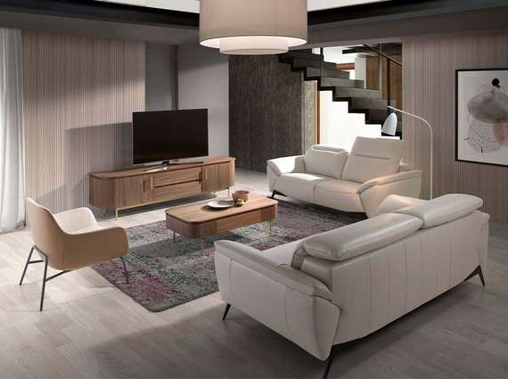 Кресло Angel Cerda 5099 с обивкой из ткани и экокожи