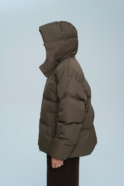 Пуховик с капюшоном | brown