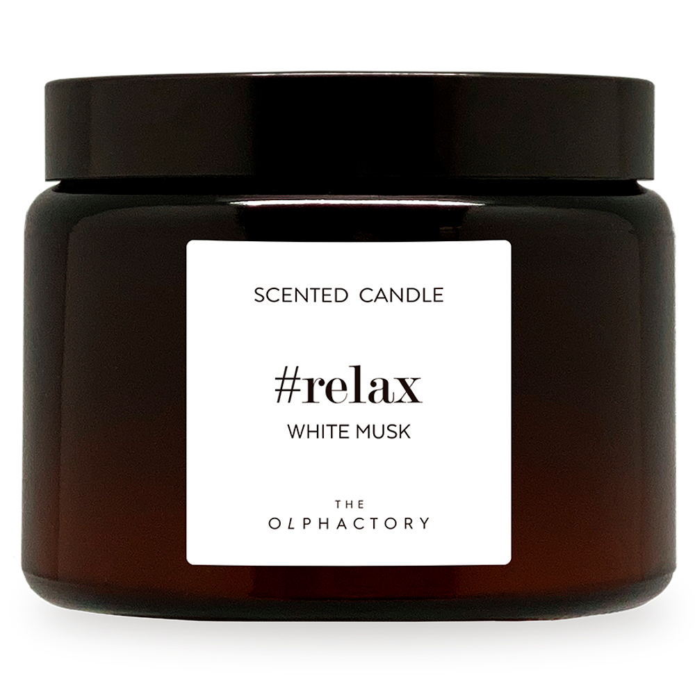 Свеча ароматическая the olphactory, relax, white musk, 60 ч