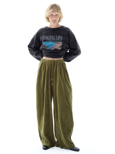 Графитовый хлопковый лонгслив COASTAL LIFE