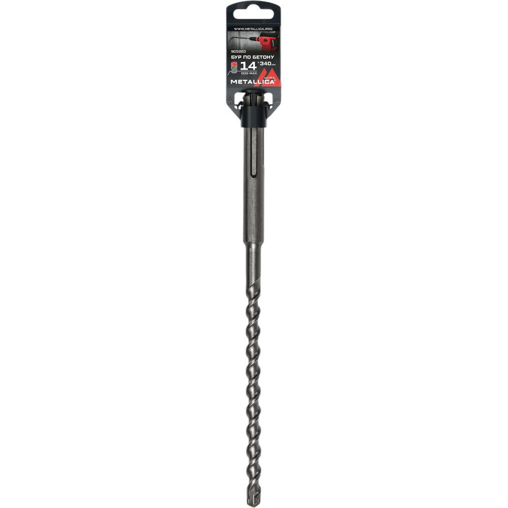 Бур по бетону SDS-max METALLICA Ultra 14 х340/200 мм   905883