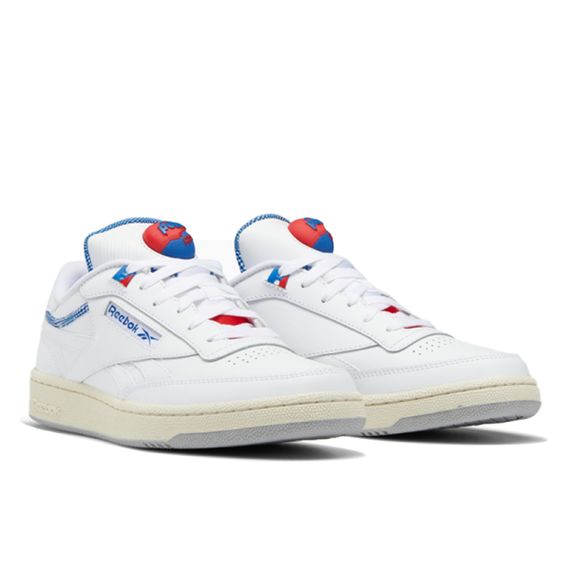 Кроссовки reebok Club C Series для скейтборда Низкие Белые и синие Юнисекс