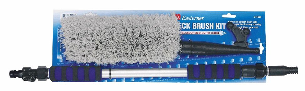 Щетка для уборки с алюминиевой телескопической рукояткой + багор (10261742)