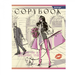 Тетрадь 36 л., А5, клетка, Alingar "Girls", скрепка, офсет, мелованный картон (стандарт), 5 дизайнов в пленке т/у