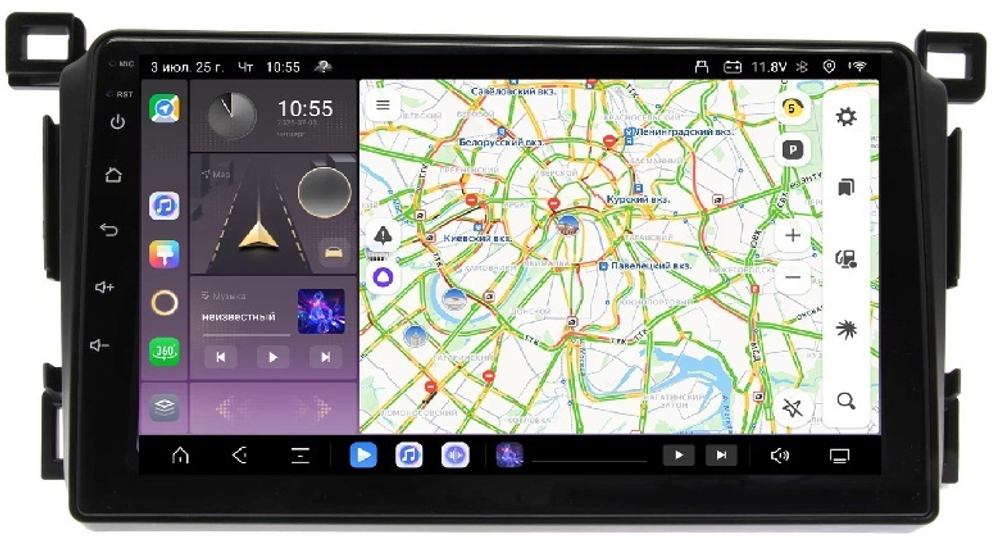 Магнитола для Toyota RAV4 XA40 2012-2019 - Kuberg QLed, Android 13, TS20, CarPlay, SIM-слот