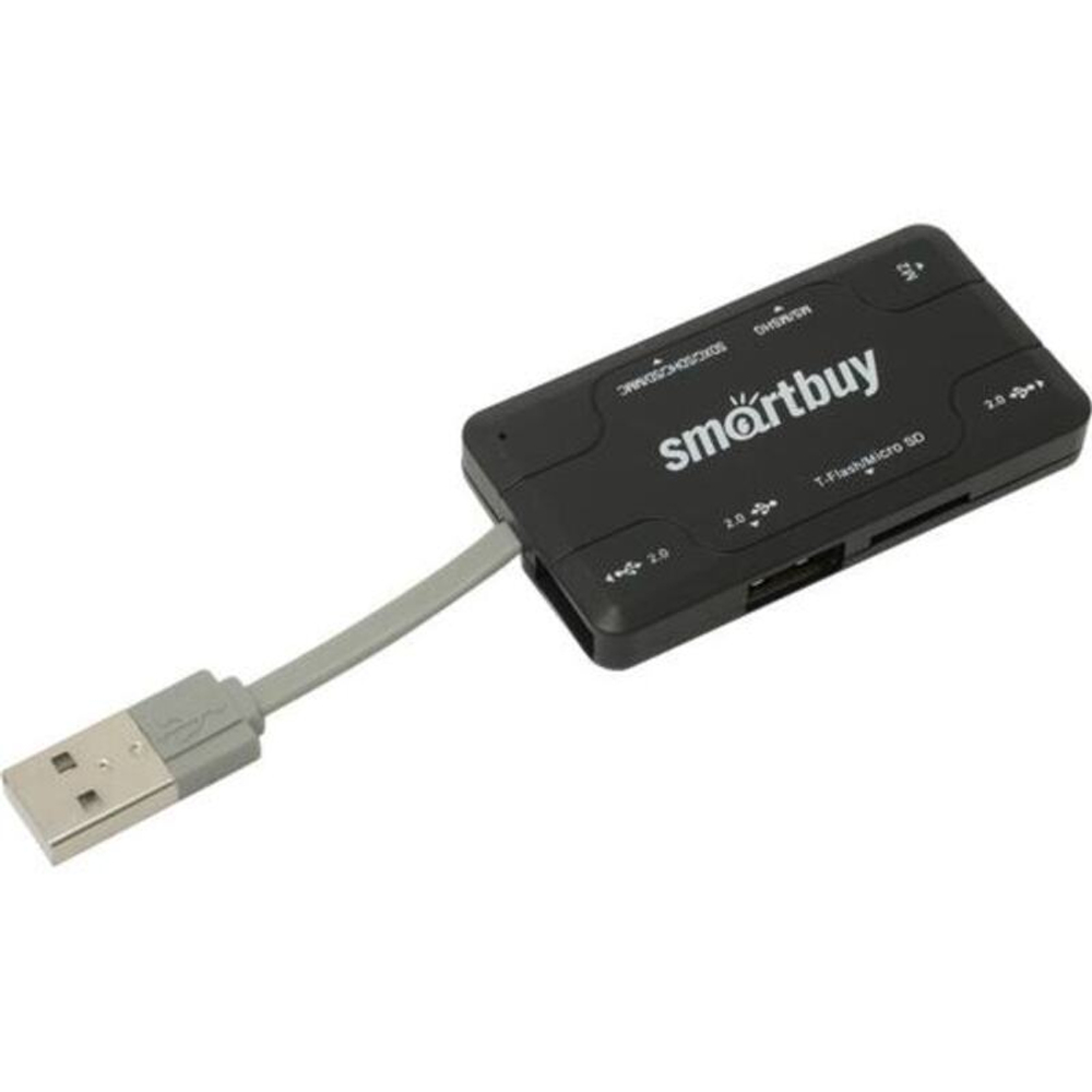 Картридер Smartbuy 750 USB2.0 SD/microSD/MS/M2 Combo черный