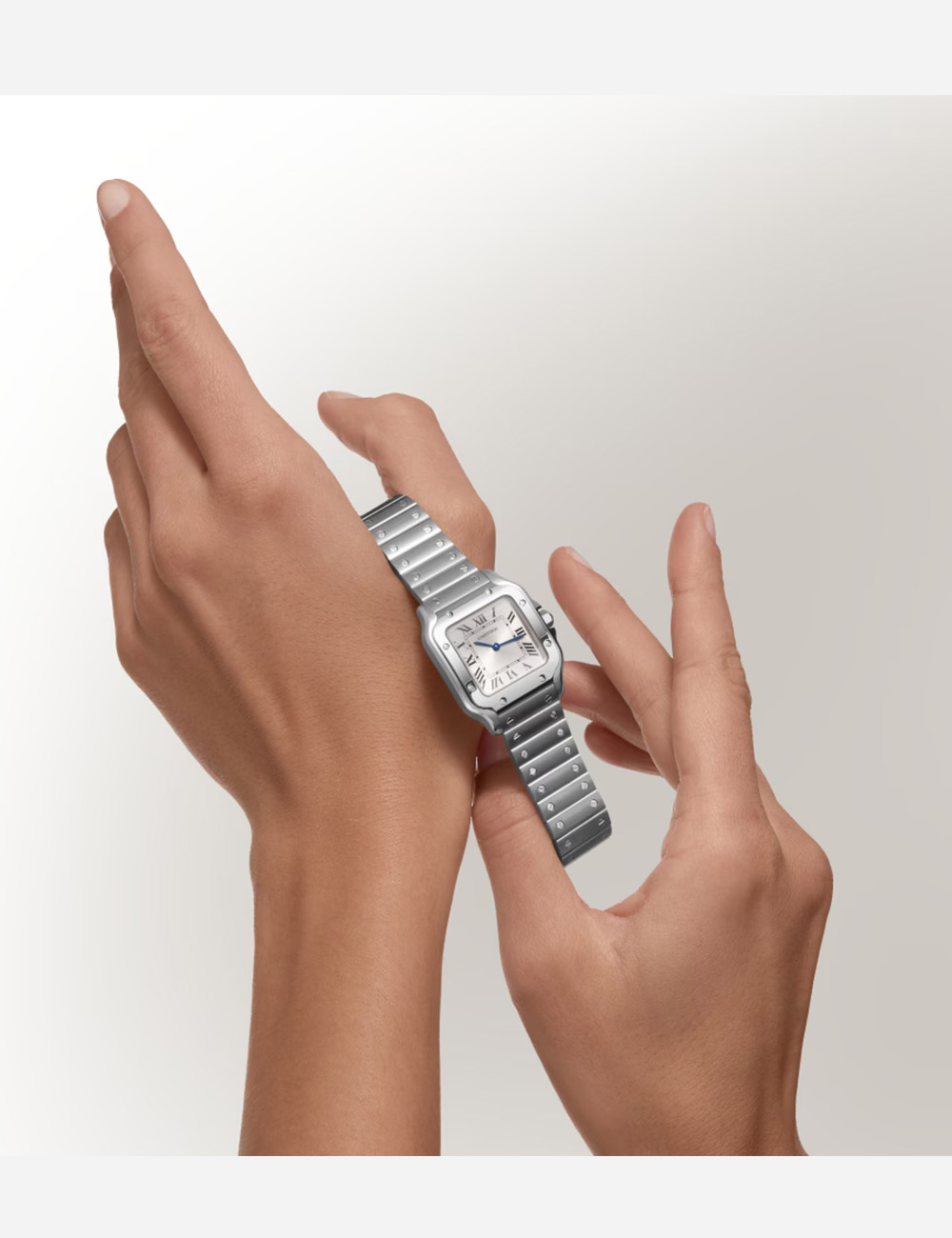 Наручные часы Cartier Santos Silver S