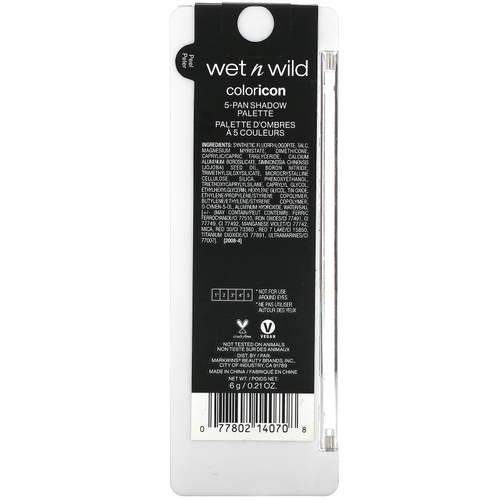 wet n wild, Color Icon, палитра теней из 5 оттенков, 1114070 Petalette, 6 г (0,21 унции)