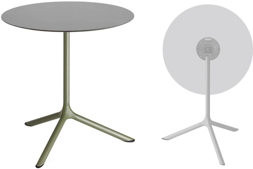 Стол ламинированный обеденный складной Scab Design Tripe Maxi Folding, оливковый, светло-серый