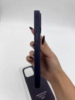 Кожаный чехол Leather Case iPhone 14 Pro Max, Ink Темно-Синий