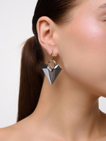 Серьги "Elongate brutal star" Bicolor