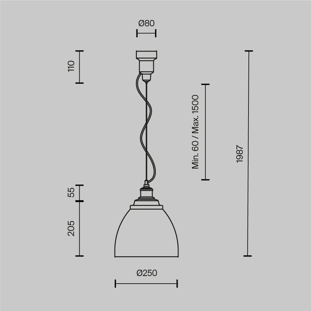Подвесной светильник Maytoni P534PL-01B