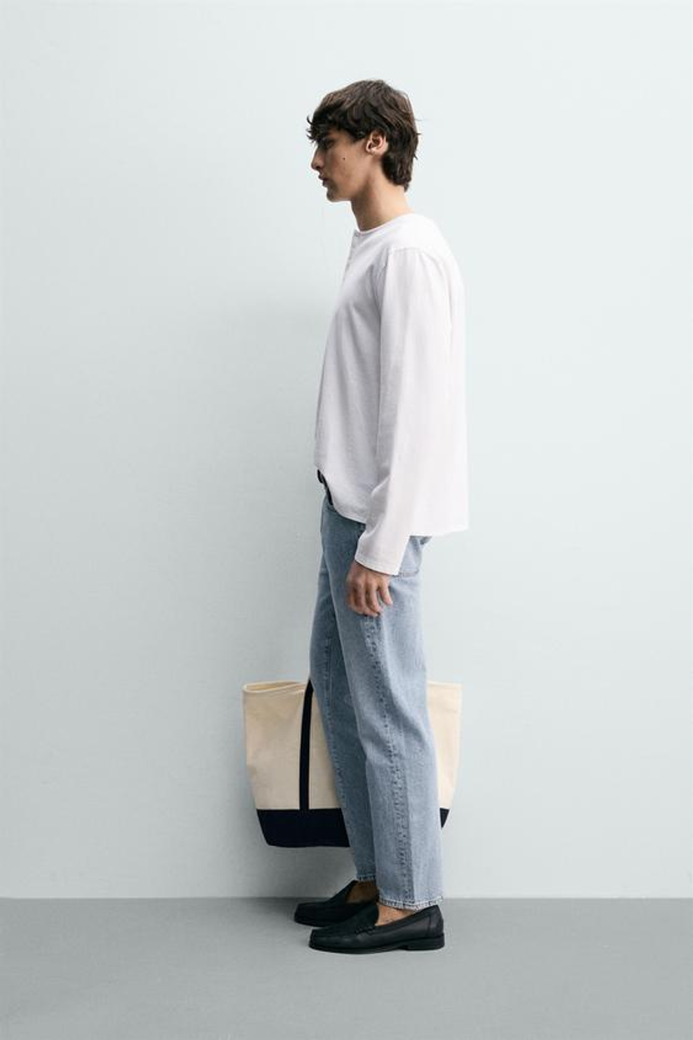 ZARA ДЖИНСЫ REGULAR FIT ОБЛЕГЧЕННЫЕ, ВЫЦВЕТШИЙ СИНИЙ