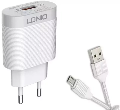 СЗУ 18W Quick Charge с кабелем micro 1USB A303Q LDNIO