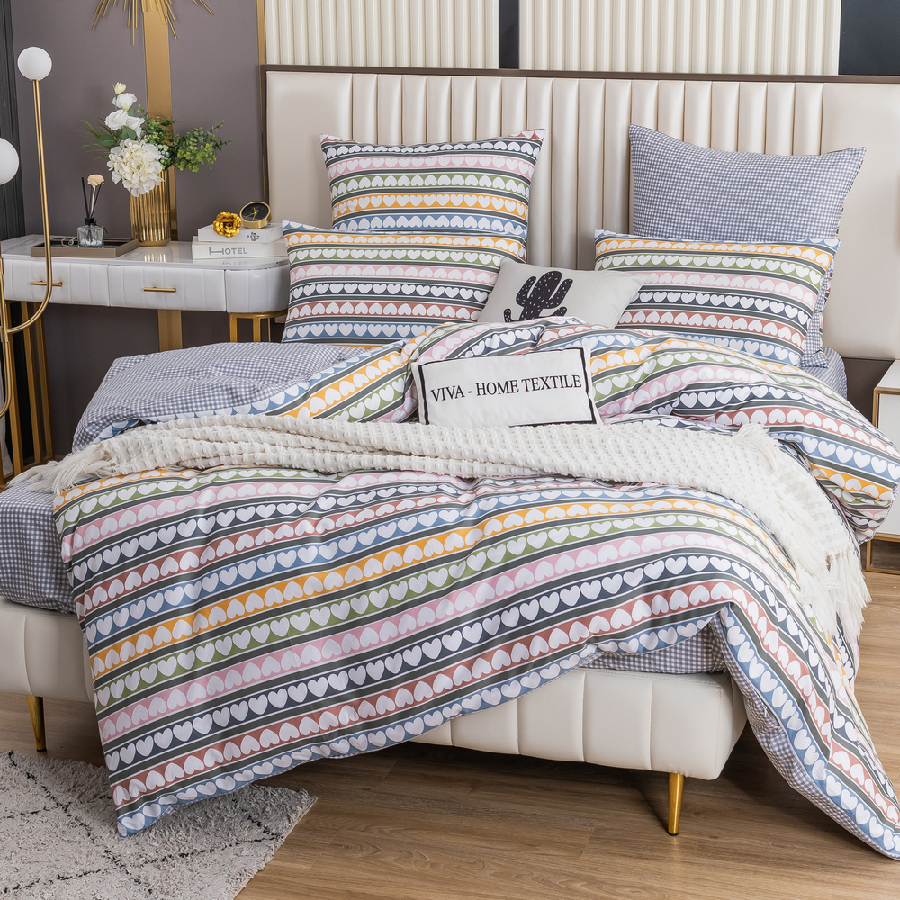 Комплект постельного белья Люкс Сатин 100% хлопок на резинке AR310