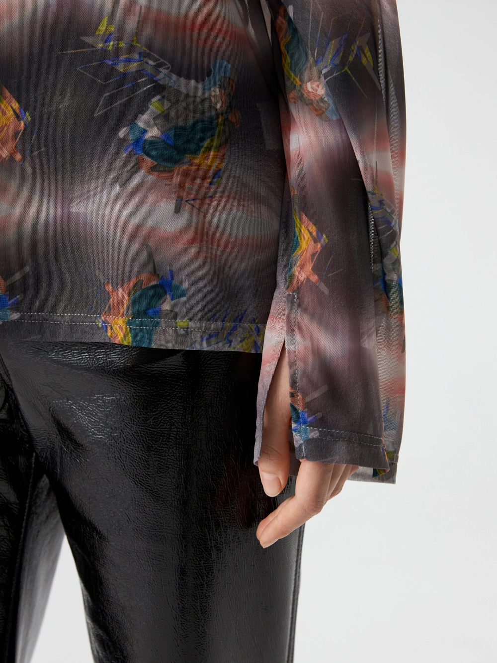 Лонгслив из сетки с принтом "Анна" OLA OLA