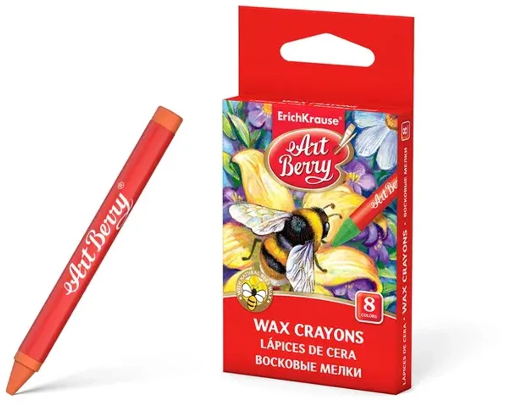 Мелки восковые 8 цветов ErichKrause Art Berry 34929