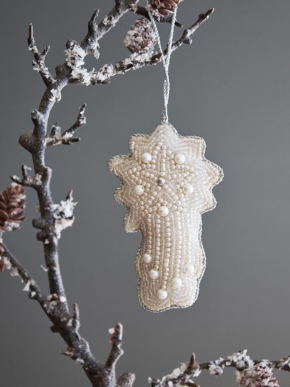 Набор елочных украшений Christmas pearls из коллекции New Year Essential, 4 шт.